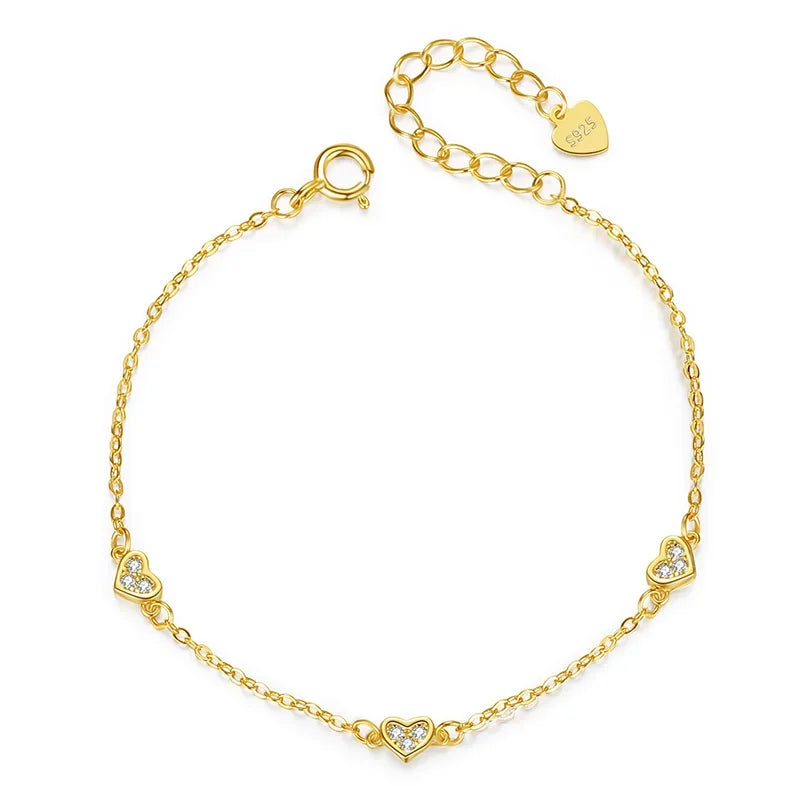 Fashion Sweet Romantic Heart Shiny CZ Bracelet DB1385