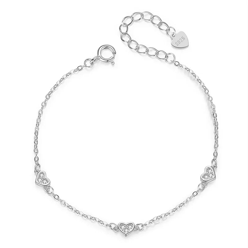 Fashion Sweet Romantic Heart Shiny CZ Bracelet DB1385