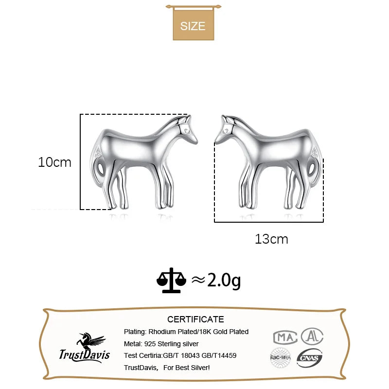 Sweet Animal Horse Stud Earring DS091