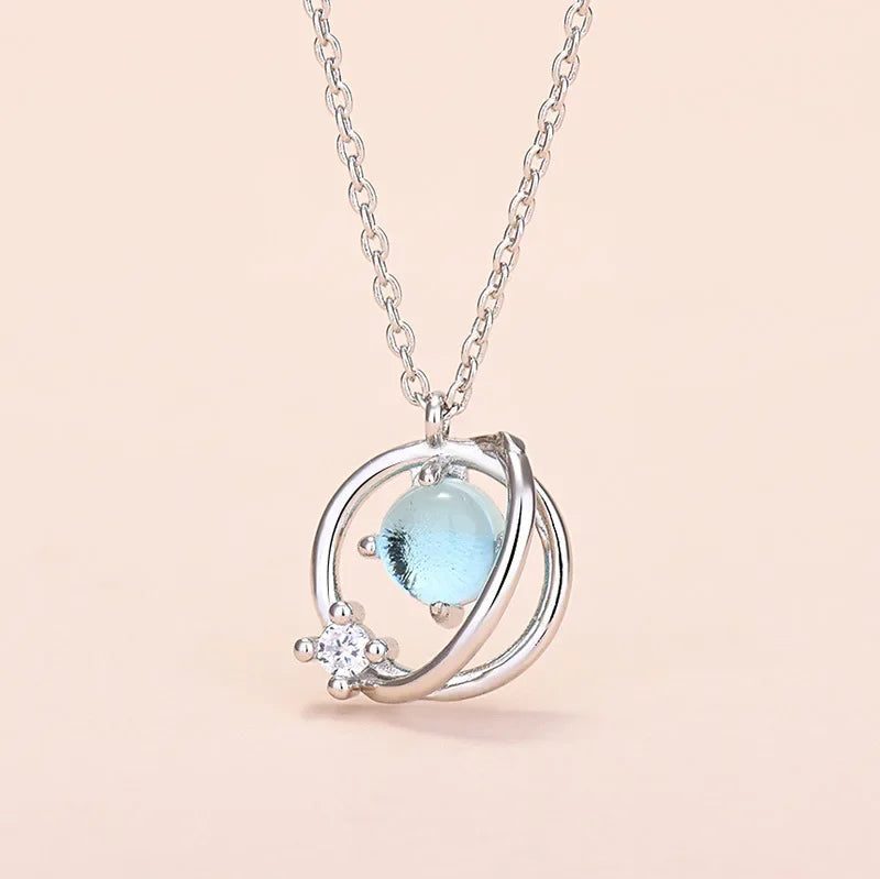Sweet Blue Crystal CZ Open Finger Ring DS1917