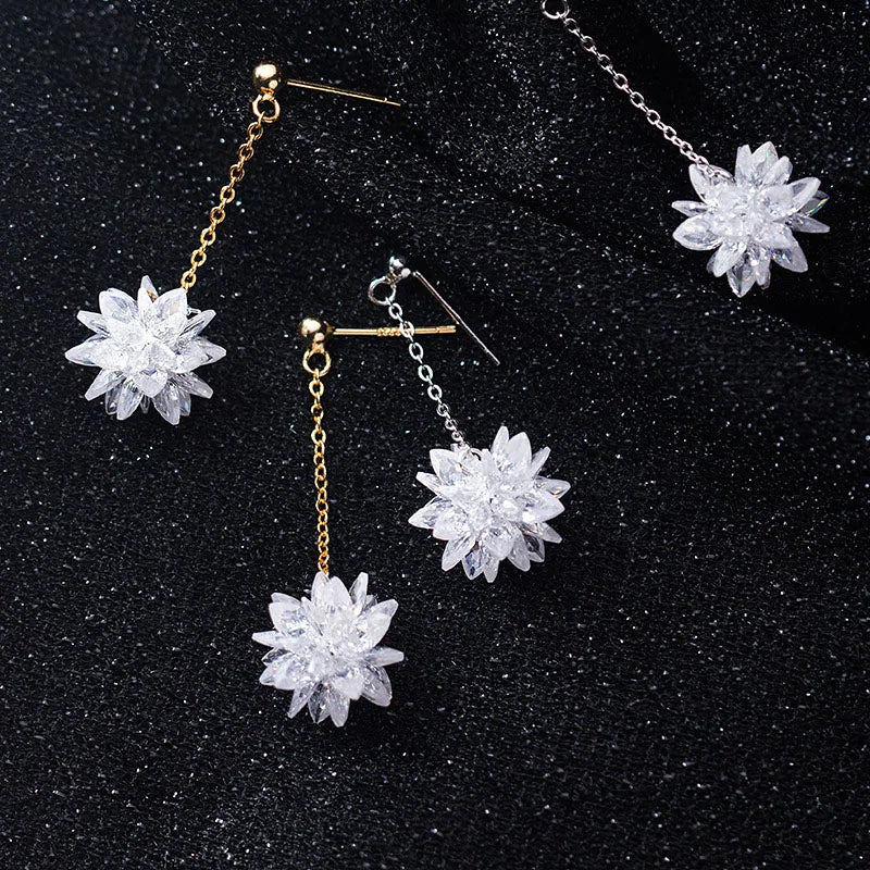 Sweet Dazzling Ice Crystal Flower Stud Earring DS2183