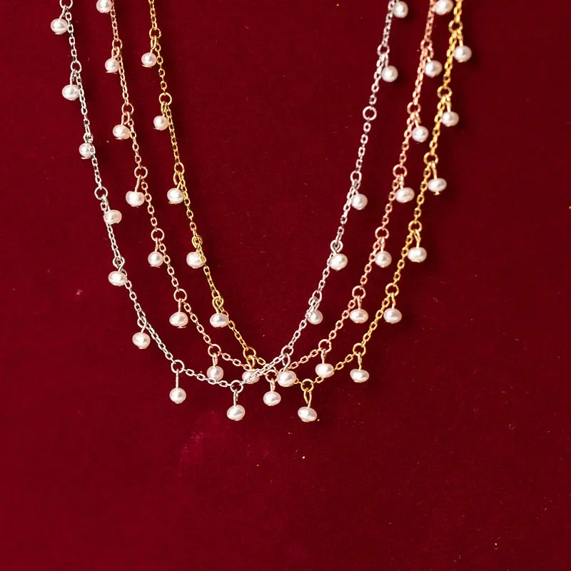 Minimalist Elegant Pearl Short Clavicle Necklace DA1221