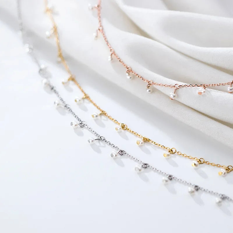 Minimalist Elegant Pearl Short Clavicle Necklace DA1221