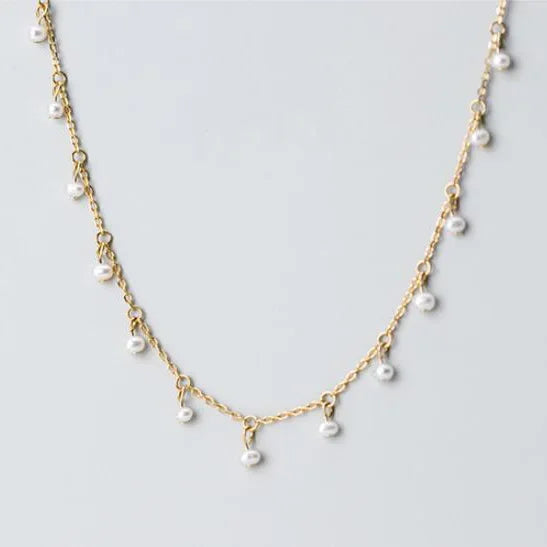 Minimalist Elegant Pearl Short Clavicle Necklace DA1221