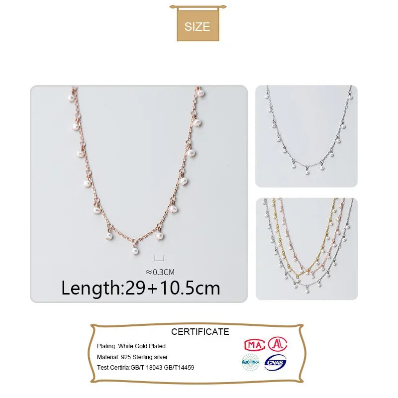 Minimalist Elegant Pearl Short Clavicle Necklace DA1221