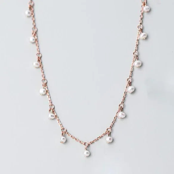 Minimalist Elegant Pearl Short Clavicle Necklace DA1221