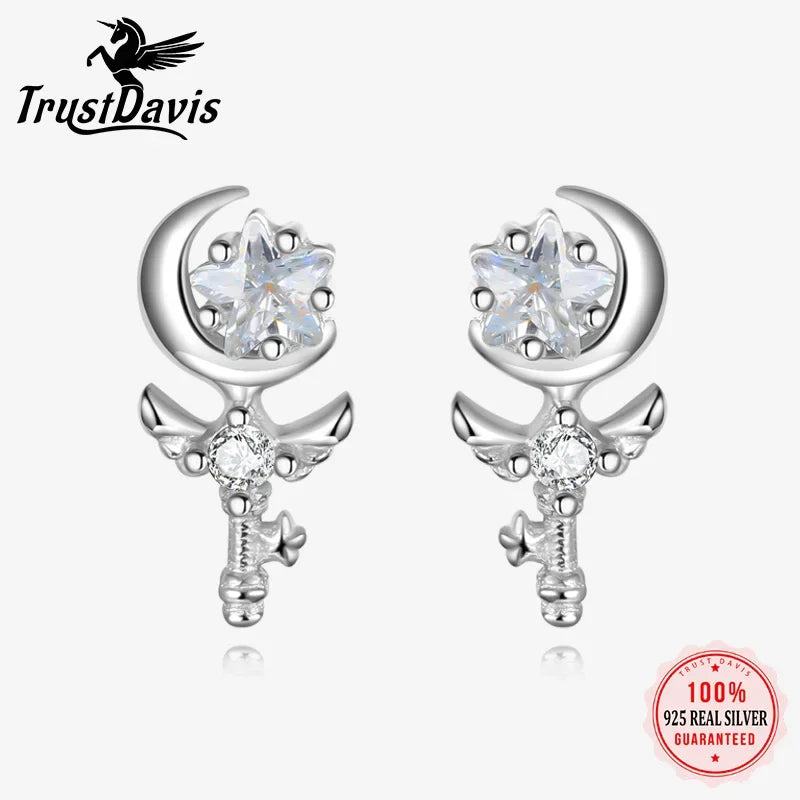 Sweet Wings Zircon Stud Earrings DS4224