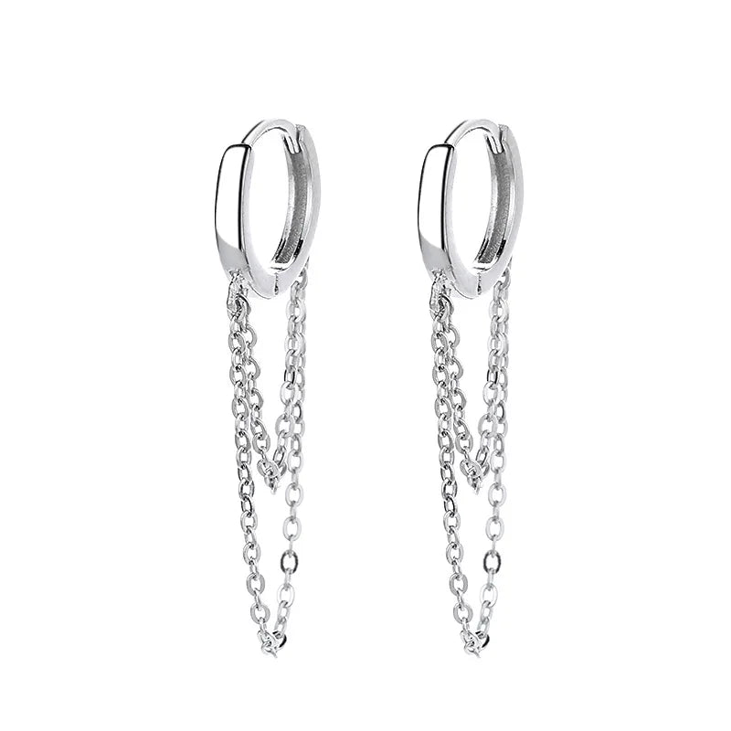 Sweet Double Layer Chain Hoop Earrings DA2510
