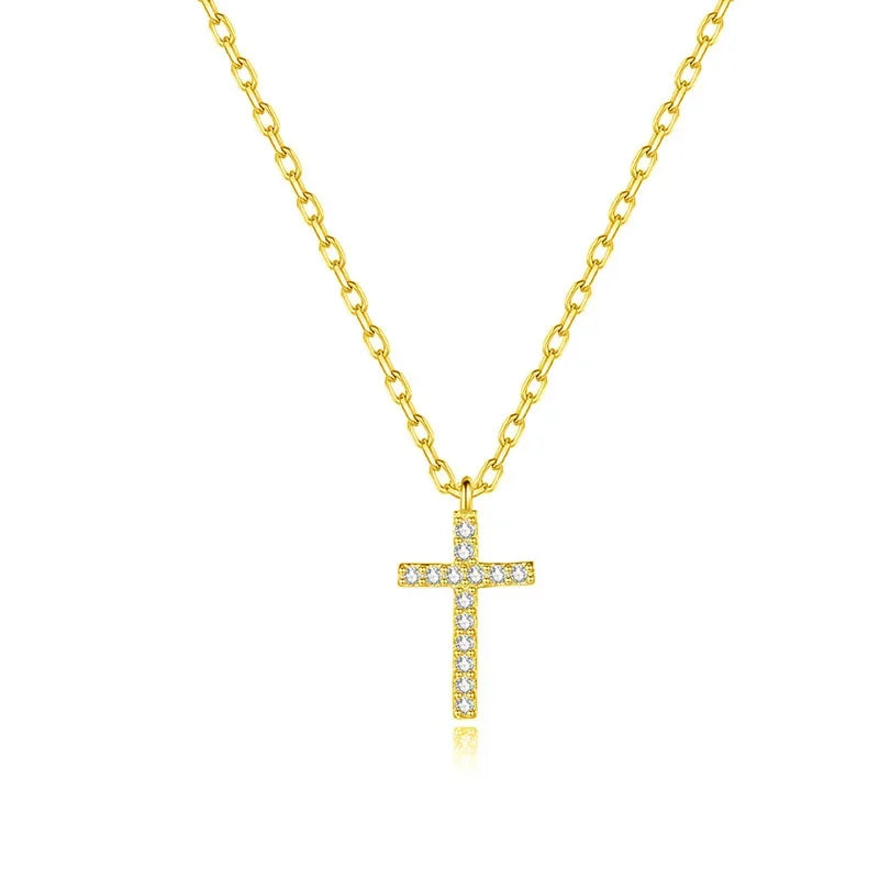 Cross Zircon Pendant Necklace DA635