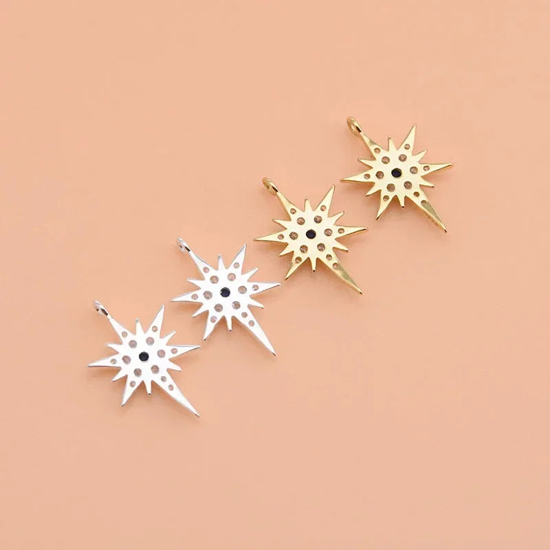 Sweet Dazzling CZ Star Charms Pendant HY031