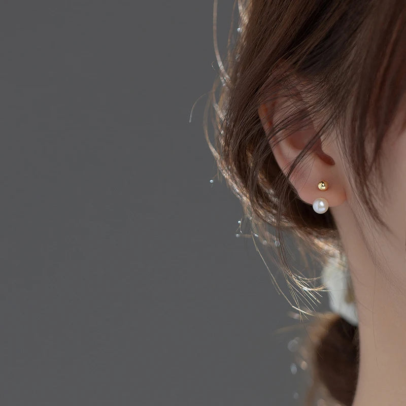 Earring Luxury Freshwater Pearl Stud Earrings DF160