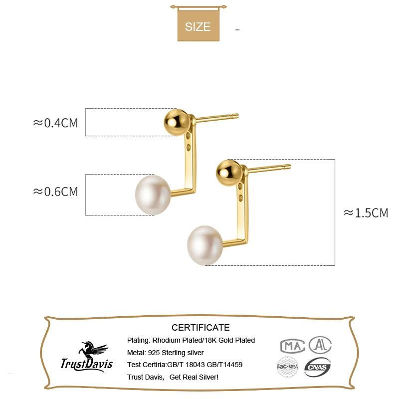 Earring Luxury Freshwater Pearl Stud Earrings DF160