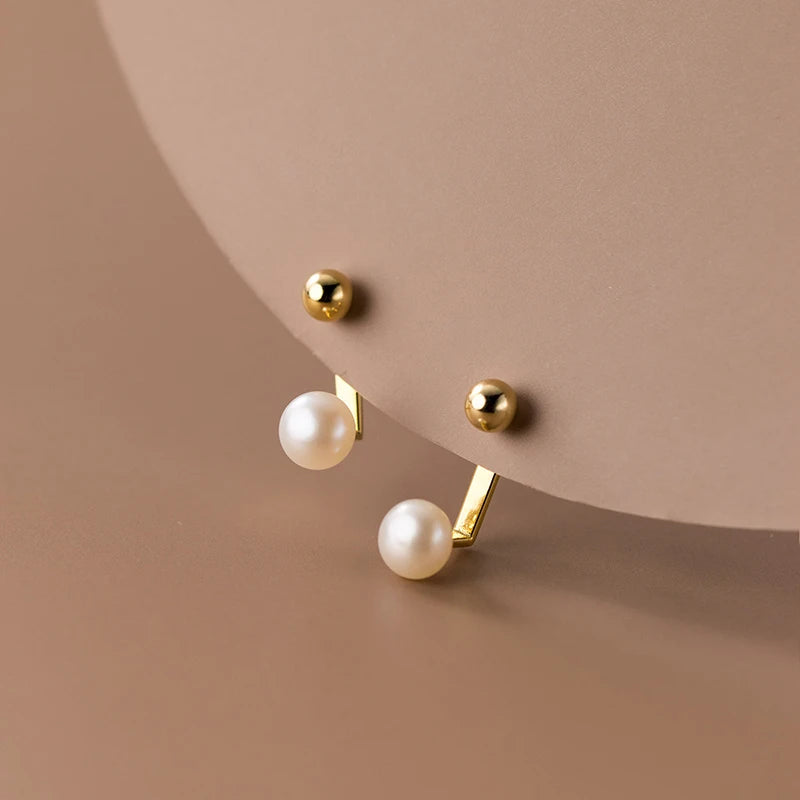 Earring Luxury Freshwater Pearl Stud Earrings DF160