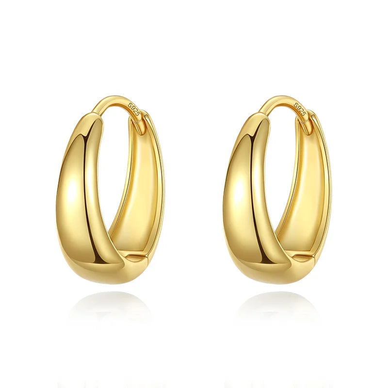 Fashion Minimalist Smooth Surface Round Hoop Earrings DA2671