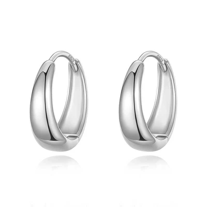 Fashion Minimalist Smooth Surface Round Hoop Earrings DA2671