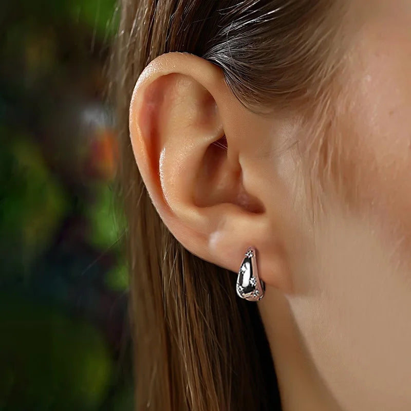 Fashion Water Drop CZ Hoop Earrings DG0041