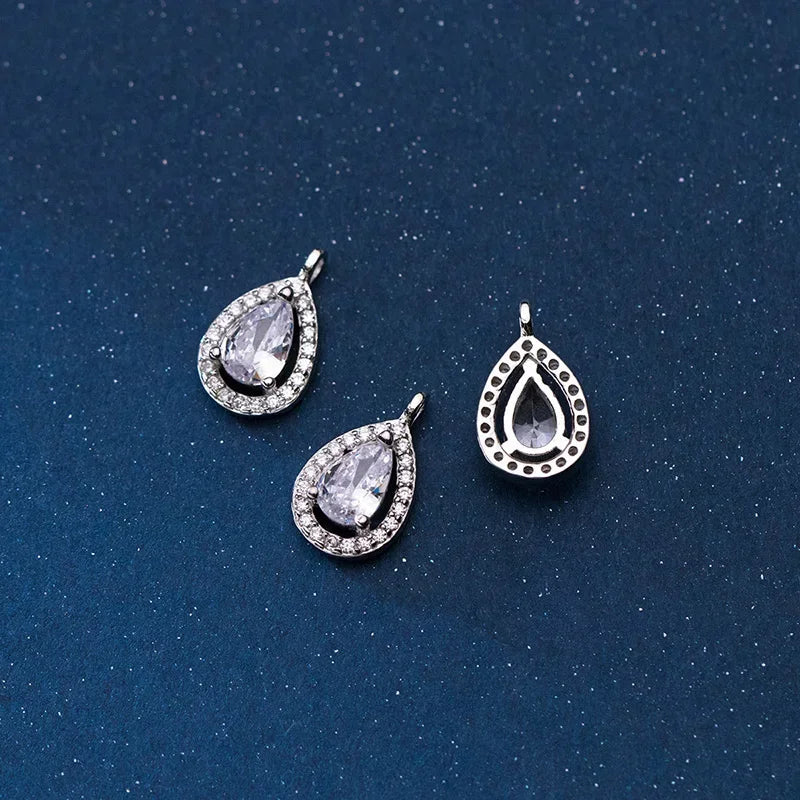 Sweet Water Drop Shiny Pendant Handmade DIY Accessories HY869