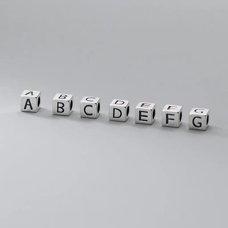 26 English Letter Charm Beads Fit Necklace Bracelet HY775