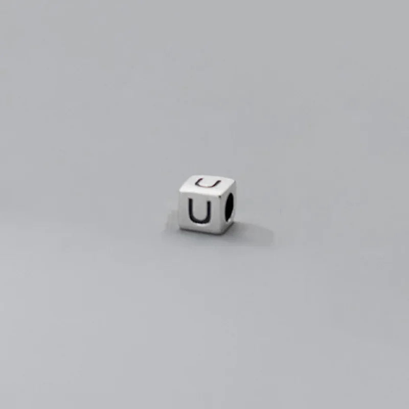 26 English Letter Charm Beads Fit Necklace Bracelet HY775