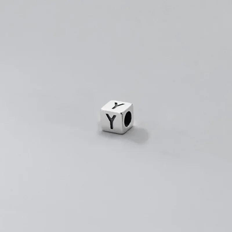 26 English Letter Charm Beads Fit Necklace Bracelet HY775
