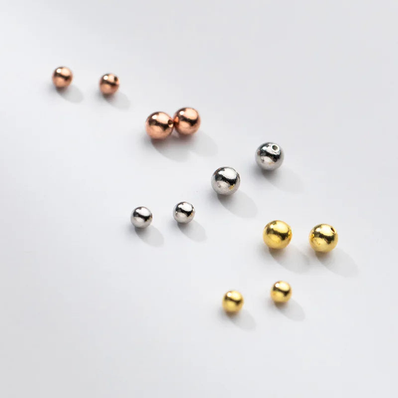 Beads Screw Balls Stud Earring Accessories Fine Jewelry DA2301