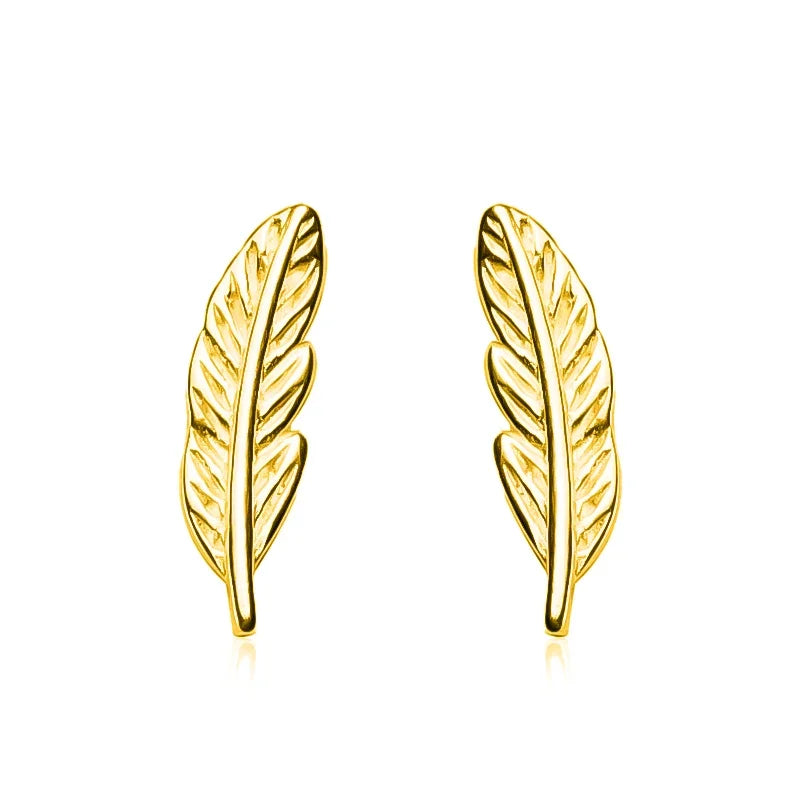 Earring Fashion Sweet Feather Charm Stud Earrings DS90