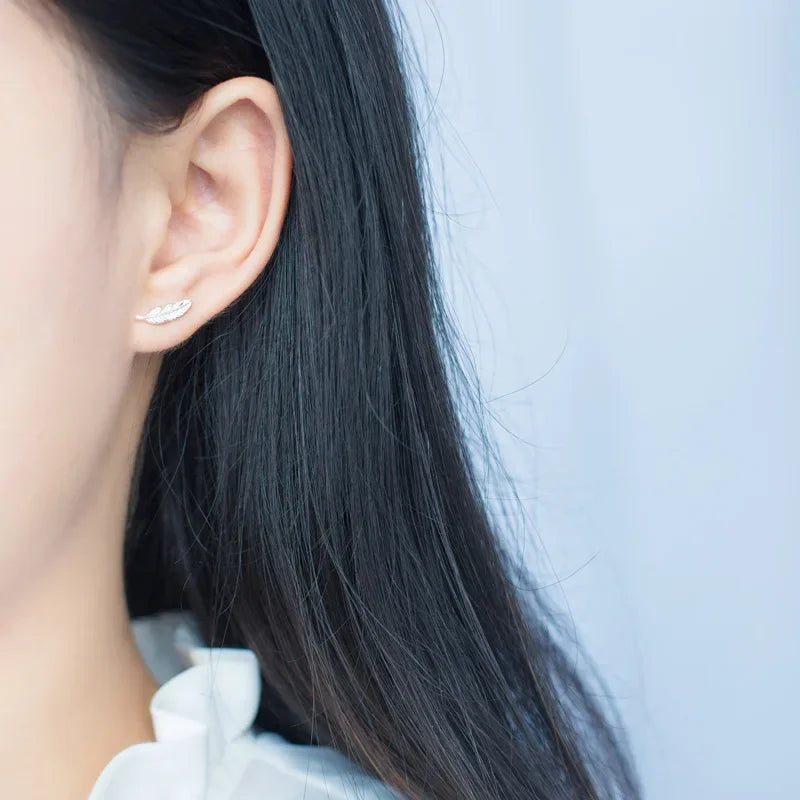 Earring Fashion Sweet Feather Charm Stud Earrings DS90