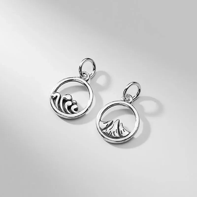 Round Mountain Sea Charm Pendant Handmade DIY Accessories DZ231