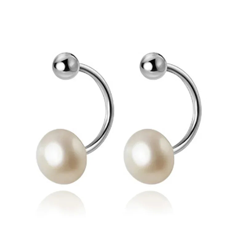 Fashion Freshwater Pearl Screw Stud Earrings DB427