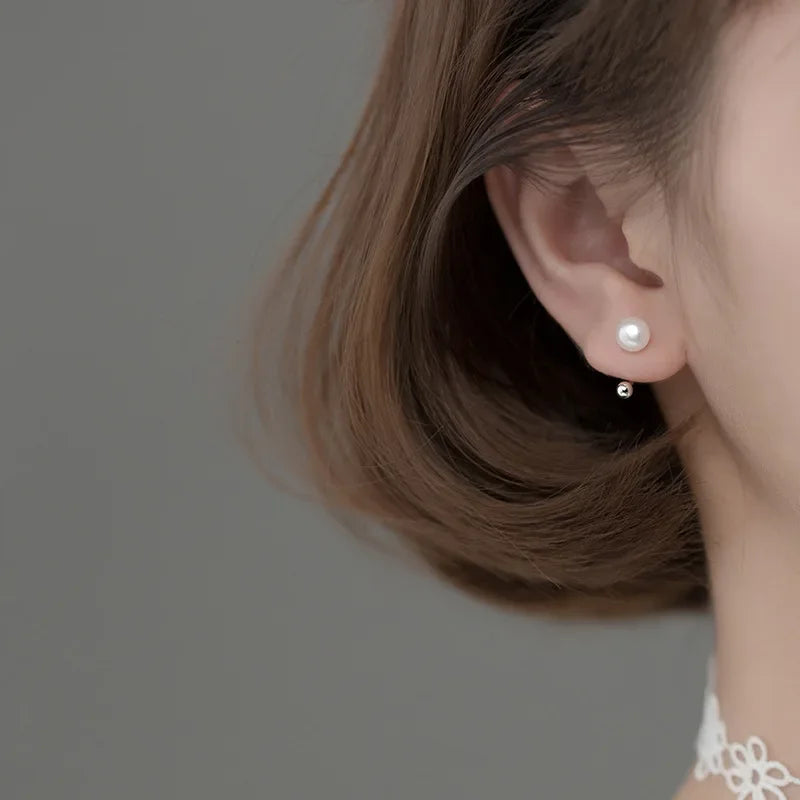 Fashion Freshwater Pearl Screw Stud Earrings DB427