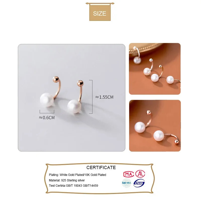 Fashion Freshwater Pearl Screw Stud Earrings DB427