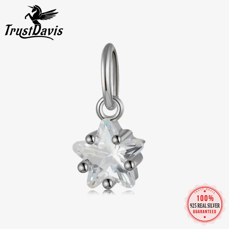 Fashion Mini Star Shiny CZ Charm Pendant HY248