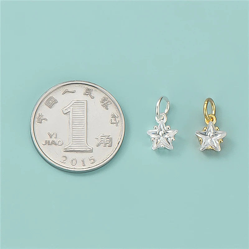 Fashion Mini Star Shiny CZ Charm Pendant HY248