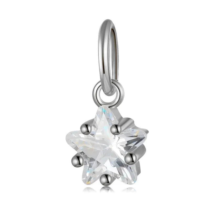 Fashion Mini Star Shiny CZ Charm Pendant HY248