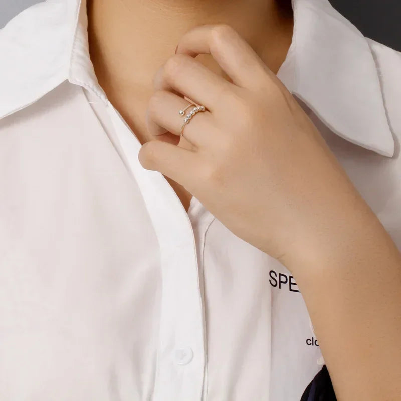 Fashion Minimalist Ball Opening Rings DA1293