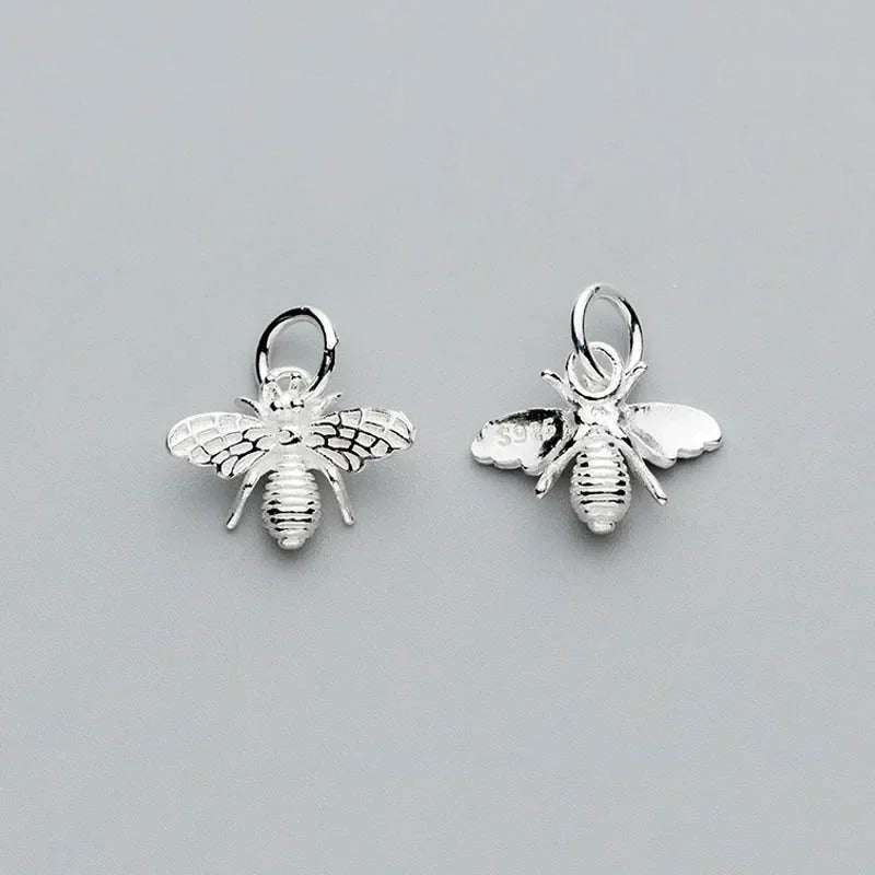 3D Busy Bees Charm Pendant DIY Accessories Jewelry DZ117