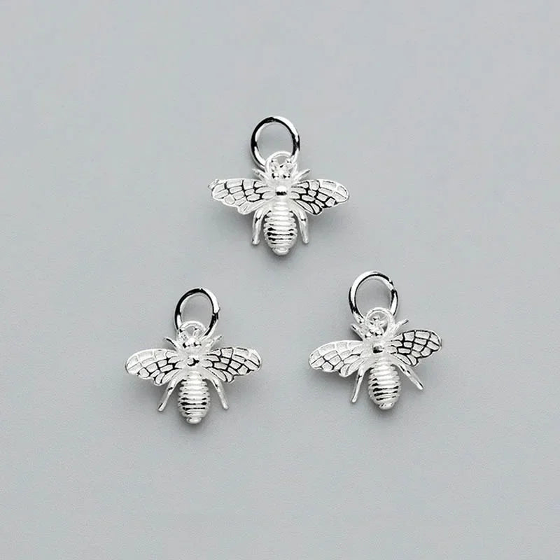 3D Busy Bees Charm Pendant DIY Accessories Jewelry DZ117