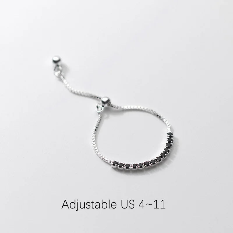 Fashion Sweet CZ Chain Ring Sizable DA2375