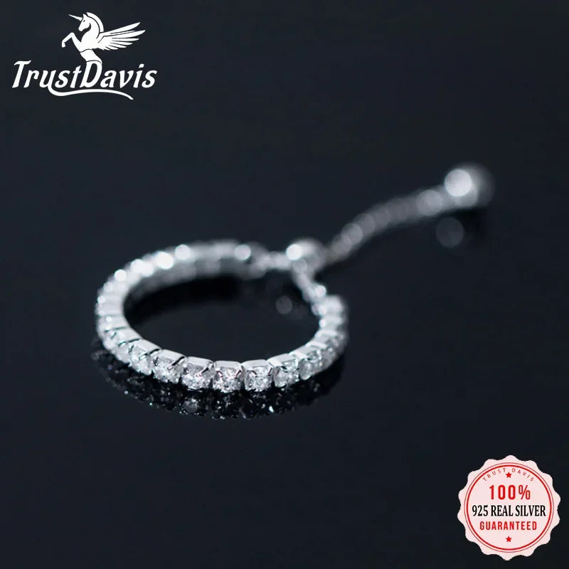 Fashion Sweet CZ Chain Ring Sizable DA2375