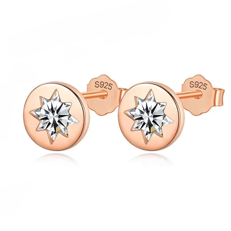 Fashion Sweet Geometric Round Stud Earrings DA1703