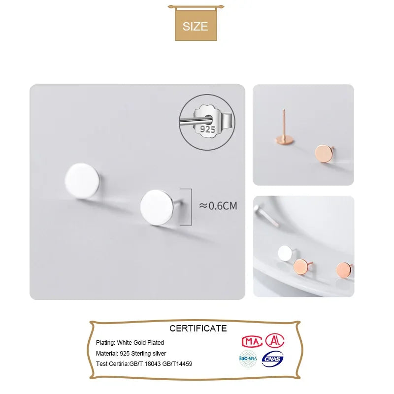 Fashion Sweet Geometric Round Stud Earrings DA1703