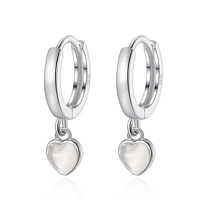 Fashion Sweet Heart Drop Charm Hoop Earring DA2289