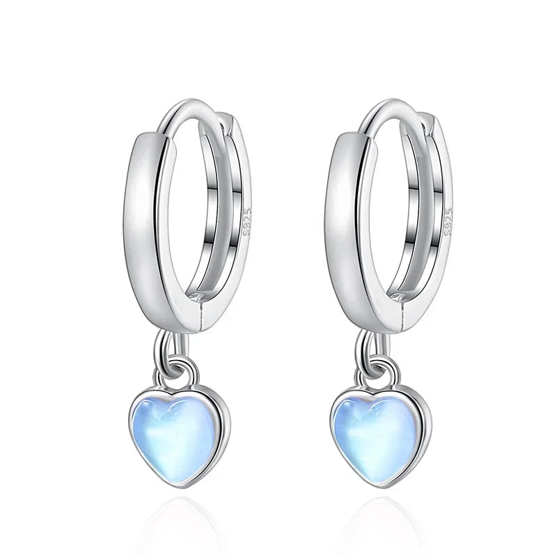 Fashion Sweet Heart Drop Charm Hoop Earring DA2289