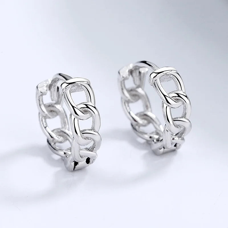 Hollow Knit Chain Hoop Earrings For Women Wedding Party Fine Jewelry DA2512