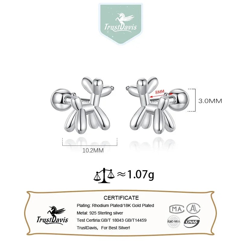 Sweet Animal Dog Screw Stud Earrings DA2726