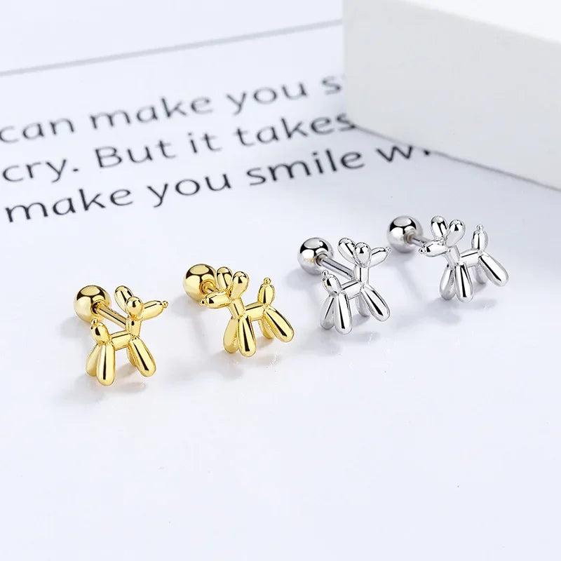 Sweet Animal Dog Screw Stud Earrings DA2726