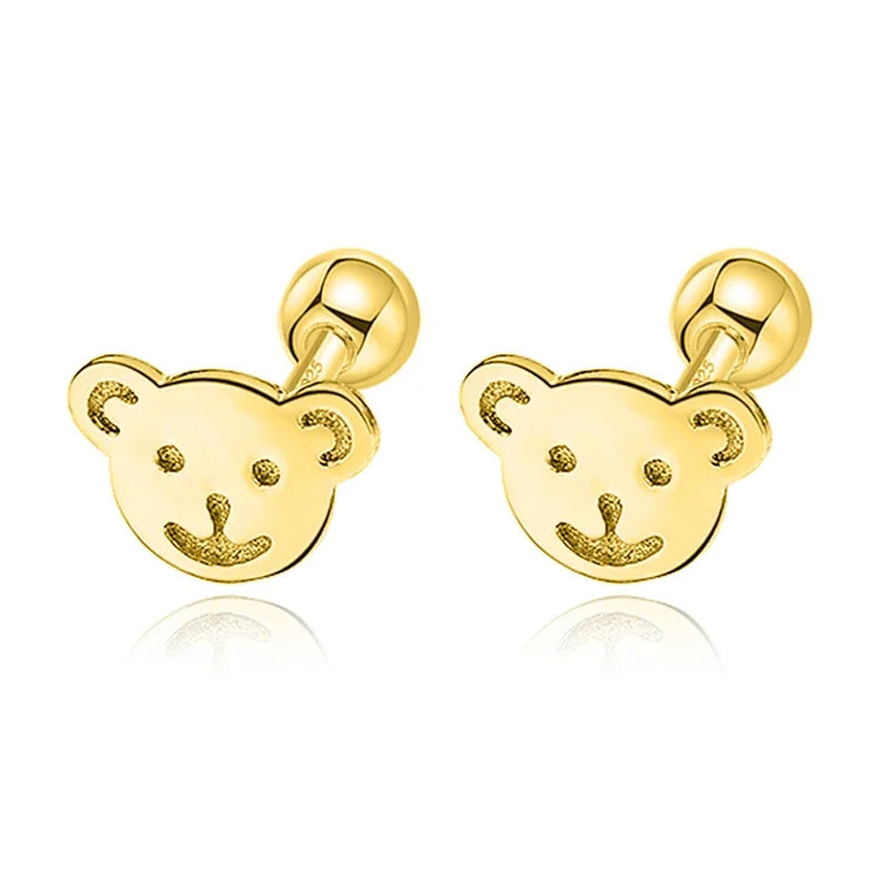 Sweet Butterfly Bear Screw Stud Earrings DG0013