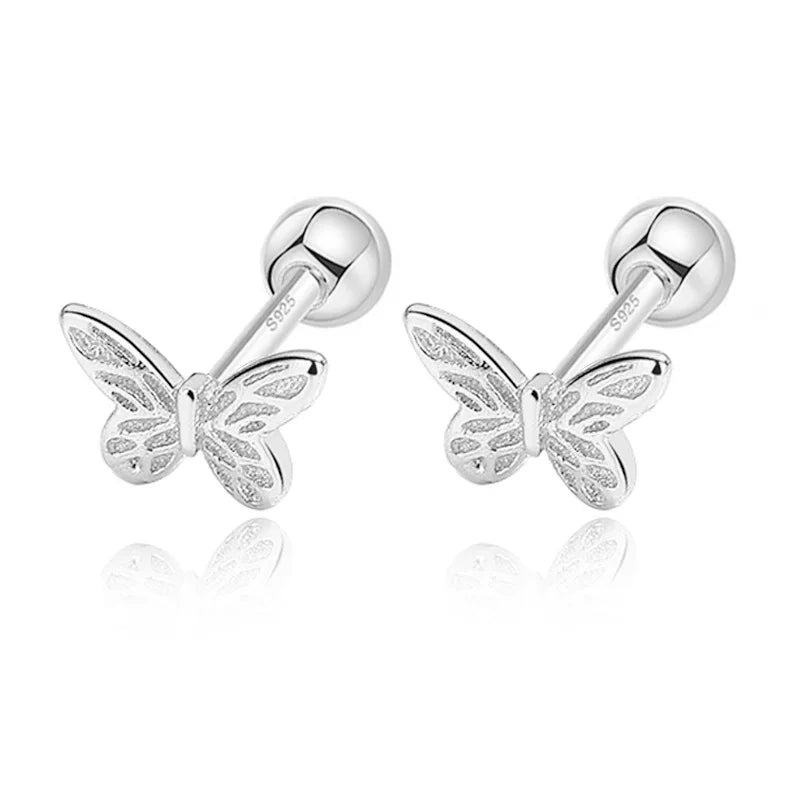 Sweet Butterfly Bear Screw Stud Earrings DG0013