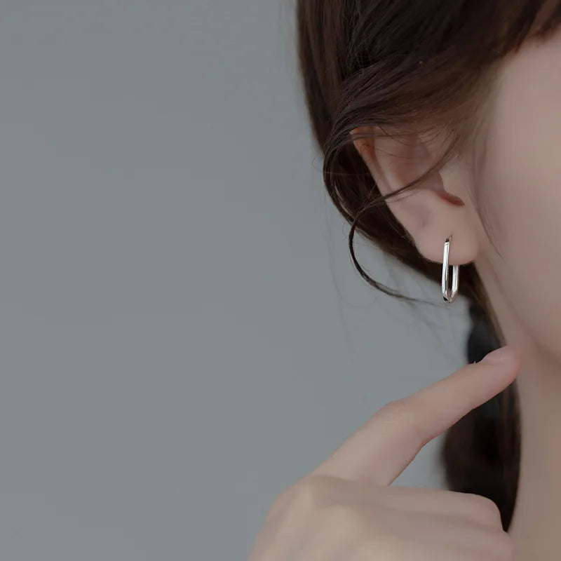 Fashion Sweet INS Ellipse Charm Hoop Earring DA2527