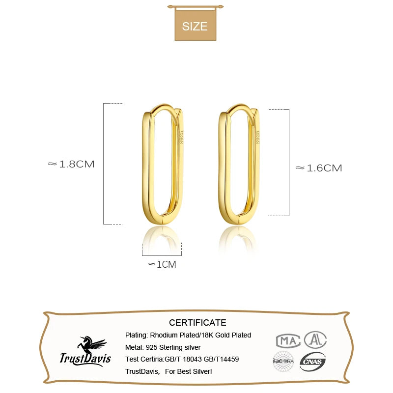 Fashion Sweet INS Ellipse Charm Hoop Earring DA2527